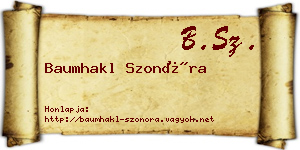 Baumhakl Szonóra névjegykártya